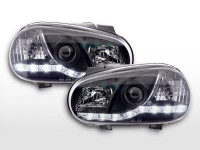 Daylight LED Scheinwerfer Set schwarz passend für VW Golf 4 Daylight LED Scheinwerfer Set schwarz passend für VW Golf 4
