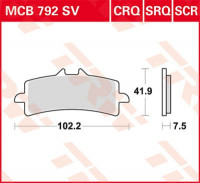 Scheibenbremsbeläge MCB792SV passend für Aprilia, BMW, Ducati Scheibenbremsbeläge MCB792SV passend für Aprilia, BMW, Ducati