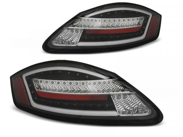LED Rücklichter schwarz dynamische Blinker passend für Porsche Boxster / Cayman 987 05-08