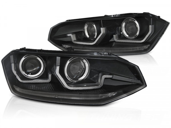 Scheinwerfer VW Polo VI 2G 17-21 SEQ LED Schwarz