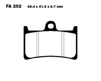EBC Bremsbeläge FA252 = FA168 passend für Yamaha Motorräder EBC Bremsbeläge FA252 = FA168 passend für Yamaha Motorräder