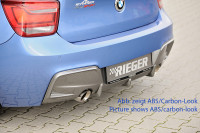 Rieger Heckeinsatz matt schwarz für BMW 1er F21 (1K2) Lim. / 2-tür. 09.12-03.2015 (bis Facelift)