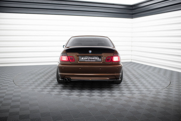 Heckansatz BMW 3er E46 M Paket COUPE DTM LOOK Schwarz Hochglanz