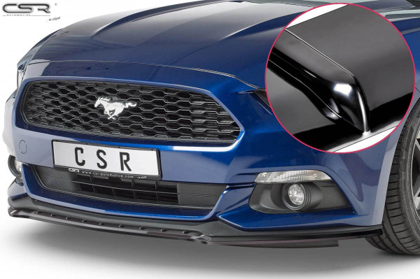 Cup-Spoilerlippe mit ABE für Ford Mustang VI CSL448-G Schwarz Hochglanz