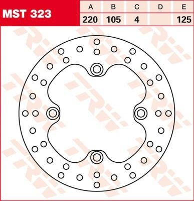 Bremsscheibe starr MST323