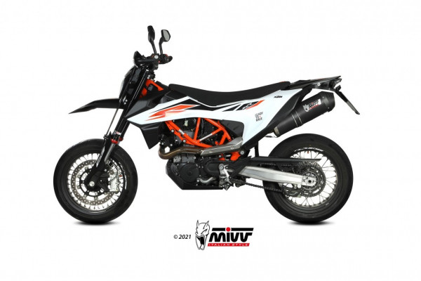 MIVV Oval Edelstahl Schwarz KTM 690 SMC R 20-21