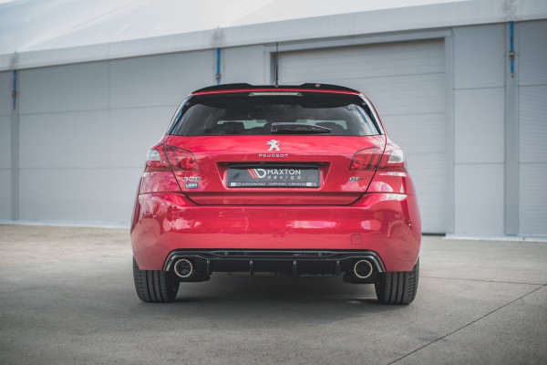 Diffusor Heck Ansatz Für + Endschalldampfer Sportauspuff Attrappe Peugeot 308 GT Mk2 Facelift