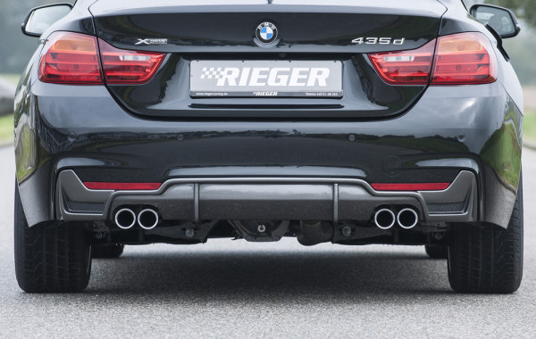 Rieger Heckeinsatz carbon look für BMW 4er F32 (3C) Coupé (3-tür.) 07.15- (ab Facelift) LCI