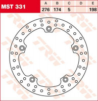 TRW Bremsscheibe starr MST331 passend für BMW R 850 / R 1100 / R 1150 TRW Bremsscheibe starr MST331 passend für BMW R 850 / R 1100 / R 1150