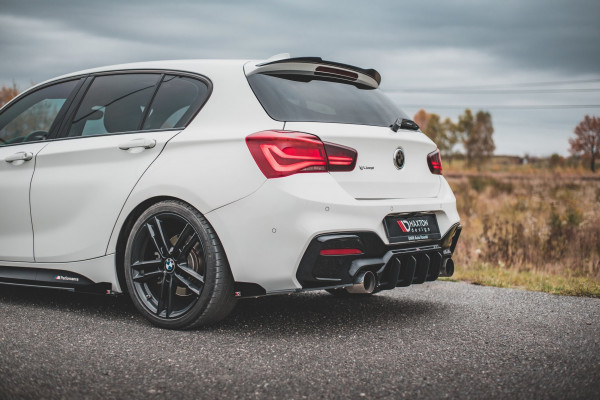 Robuste Racing Heck Ansatz Flaps Diffusor V.3 +Flaps Für BMW 1er M140i Schwarz Hochglanz