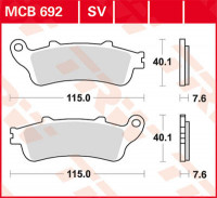 TRW Scheibenbremsbeläge MCB692 passend für Honda ST 1100 A ABS TRW Scheibenbremsbeläge MCB692 passend für Honda ST 1100 A ABS