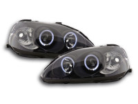 Scheinwerfer Set passend für Honda Civic Coupe/Civic 4-trg. 99-00 schwarz Scheinwerfer Set passend für Honda Civic Coupe/Civic 4-trg. 99-00 schwarz
