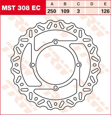 Bremsscheibe starr MST308EC