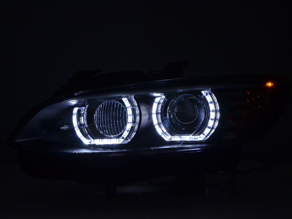 Scheinwerfer Set Xenon Daylight LED Tagfahrlicht BMW 3er E92/E93 Bj. 06-10 schwarz