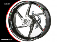 Felgenrandaufkleber passend für Ducati 1198 weiß-rot Felgenrandaufkleber passend für Ducati 1198 weiß-rot