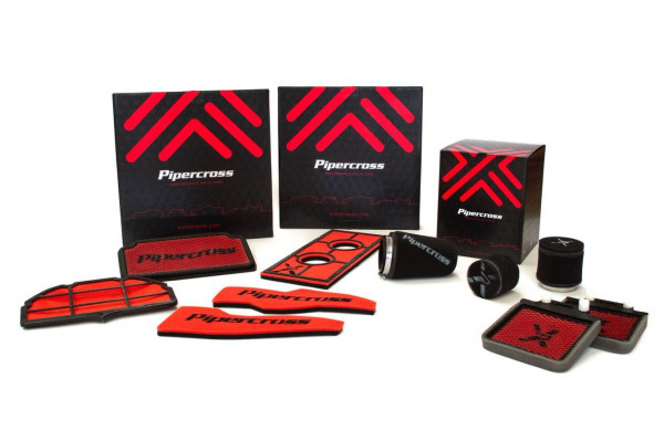 Pipercross Luftfilter 50mm ID Offset pod Filter - Schaumstoff Chrome Top
