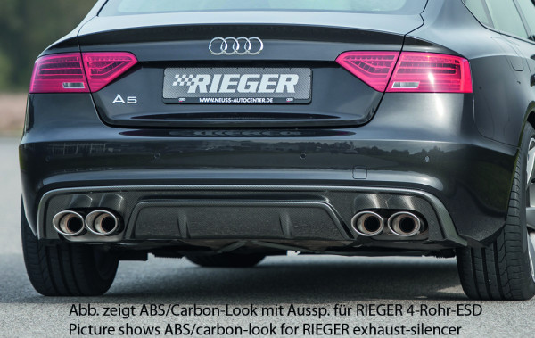 Rieger Heckeinsatz passend für Audi A5 (B8/B81) Sportback 10.11–06.16 S-Line Exterieur