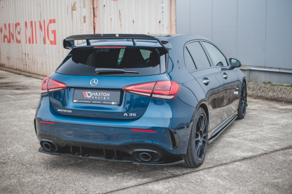 Spoiler CAP Für Mercedes A35 AMG Hatchback W177 Schwarz Hochglanz