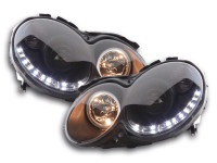 Daylight LED Scheinwerfer Set schwarz passend für Mercedes CLK W209 04-09 Daylight LED Scheinwerfer Set schwarz passend für Mercedes CLK W209 04-09