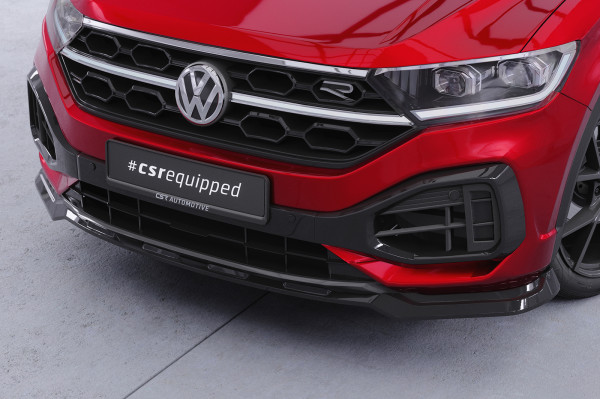 Cup-Spoilerlippe mit ABE für VW T-Roc (A1) R-Line CSL851 Schwarz Strukturiert