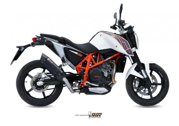 MIVV Suono Edelstahl Schwarz KTM 690 Duke 12-16