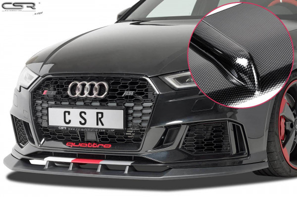 Cup-Spoilerlippe mit ABE für Audi RS3 8V CSL322-C Carbon Look Hochglanz