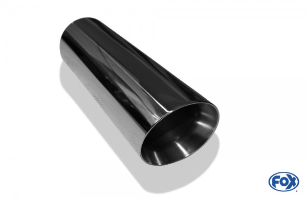 FOX Anschweißendrohr Typ 25 Ø 90 mm / Länge 300 mm - rund, uneingerollt, abgeschrägt, mit Type-B Ein