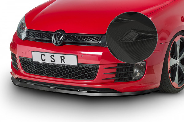 Cup-Spoilerlippe mit ABE für VW Golf 6 GTI/GTD CSL339-M Carbon Look Matt