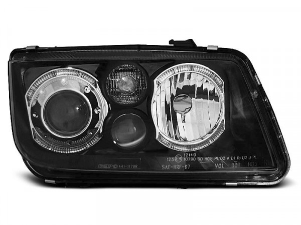 Scheinwerfer Angel Eyes schwarz passend für VW Bora 09.98-07.05