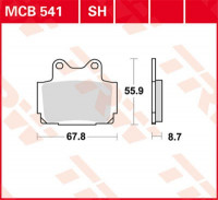 Scheibenbremsbeläge MCB541 passend für Yamaha Scheibenbremsbeläge MCB541 passend für Yamaha