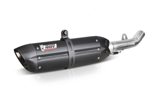 MIVV Suono Edelstahl Schwarz Ducati Hypermotard 1100 07-12 - Hypermotard 1100 E