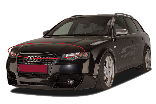 Motorhaubenverlängerung für Audi A4 B6 MHV022