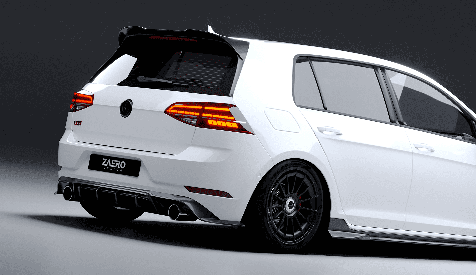 EVO-1 Diffusor für VW Golf 7 GTI (Facelift), Heckdiffusor, Heckansätze, Aerodynamik, Auto Tuning