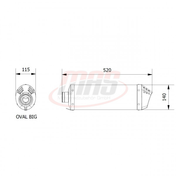 MIVV OVAL In Titan Für SUZUKI GSF 1250 BANDIT/GSX 1250 FA