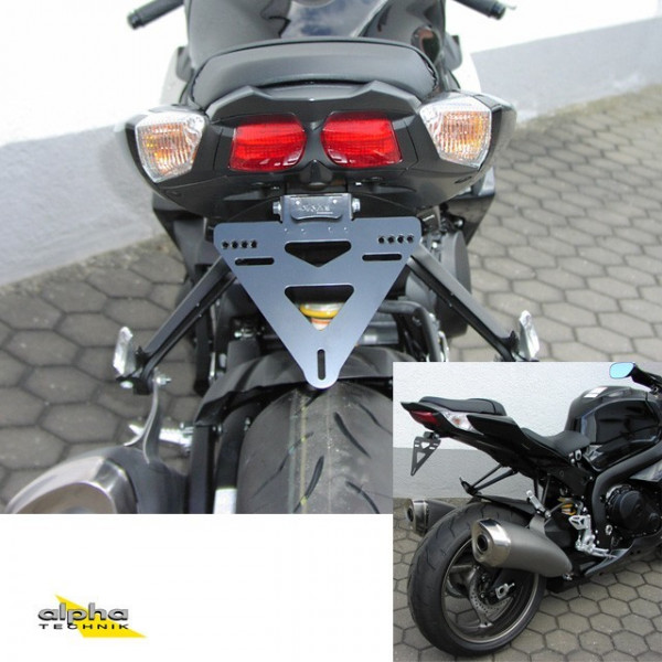 alpha Technik Kennzeichenhalter für Suzuki GSXR1000 Typ WVCY Modelljahr 2009-2016