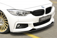 Rieger Spoilerschwert glanz schwarz für BMW 4er F32 (3C) Coupé (3-tür.) 07.15- (ab Facelift) LCI Ausführung: Schwarz matt