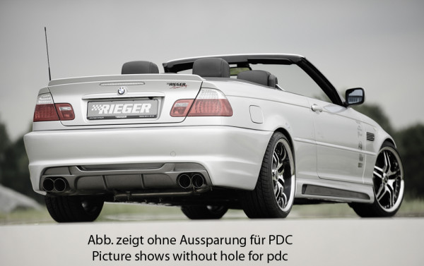 Rieger Heckschürze für BMW 3er E46 Cabrio 02.02- (ab Facelift)