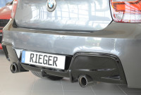 Rieger Heckeinsatz glanz schwarz für BMW 1er F21 (1K2) Lim. / 2-tür. 09.12-03.2015 (bis Facelift)