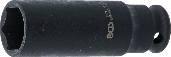 Kraft-Steckschlüssel-Einsatz tief 1/4 Zoll SW 12 mm