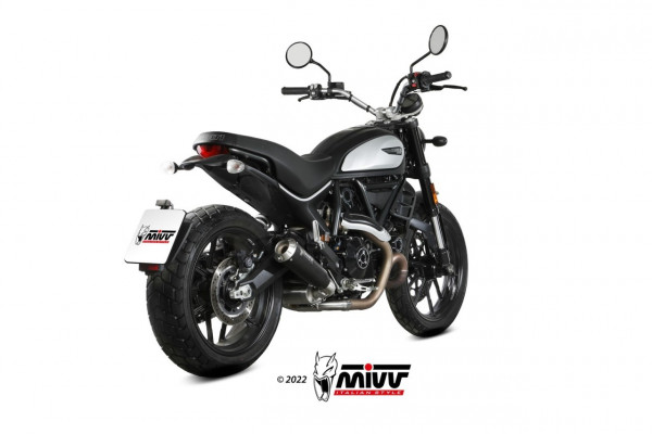 MIVV X-M1 Edelstahl Schwarz Ducati Scrambler 800 Icon/Dark 21-22