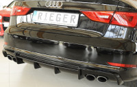 Rieger Heckeinsatz (Typ: 88158) glanz schwarz für Audi A3 S3 (8V) 5-tür. (Limousine 8VS) 05.13-08.16