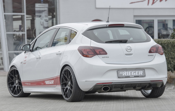 Rieger Heckeinsatz carbon look für Opel Astra J Schrägheck 10.12- (ab Facelift)