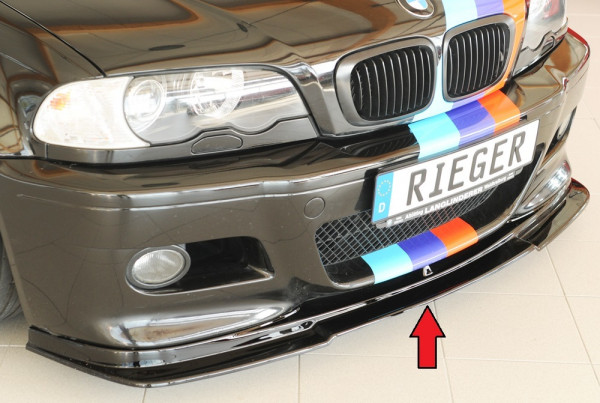 Rieger Spoilerlippe (GBL-50234) glanz schwarz für BMW 3er E46 M3 Cabrio 06.00-