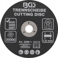 Trennscheibe Ø 75 x 1,8 x 9,7 mm Trennscheibe Ø 75 x 1,8 x 9,7 mm