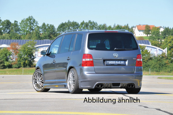 Rieger Heckschürzenansatz matt schwarz für VW Touran (1T) Van 03.03-