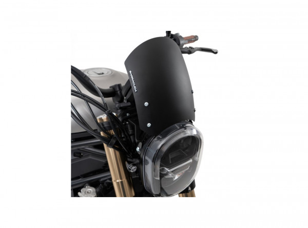 Barracuda Windschild Classic Aluminium schwarz passend für Benelli Leoncino 800