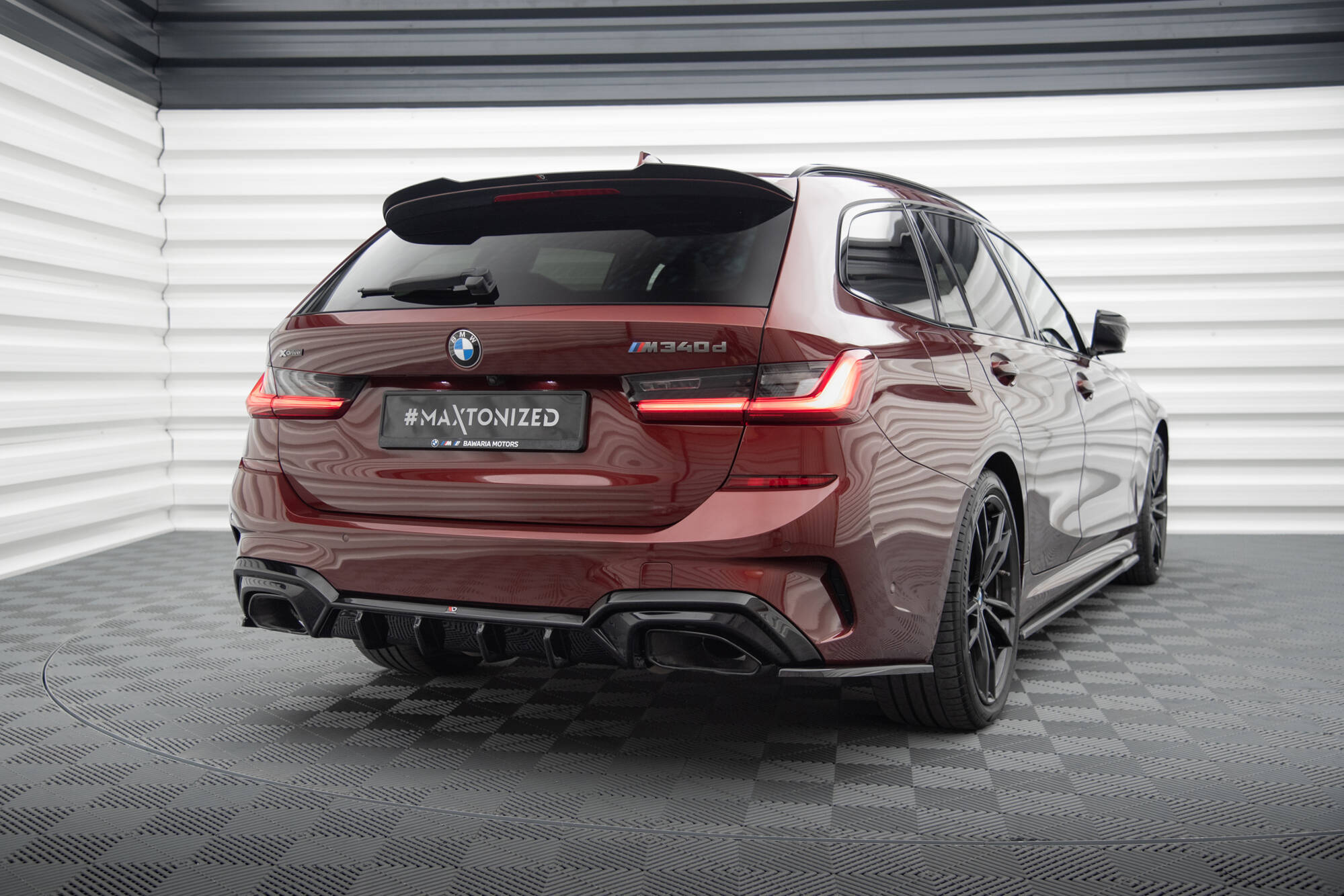 Heckdiffusor Sport grau hochglanz passt für BMW 3er G20 G21 M340i mit  M-Paket