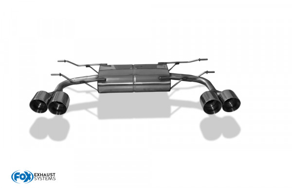 FOX Endschalldämpfer passend für Fiat 124 Spider Abarth ab 2016 – Edelstahl 2x100 Typ 25 rechts/link