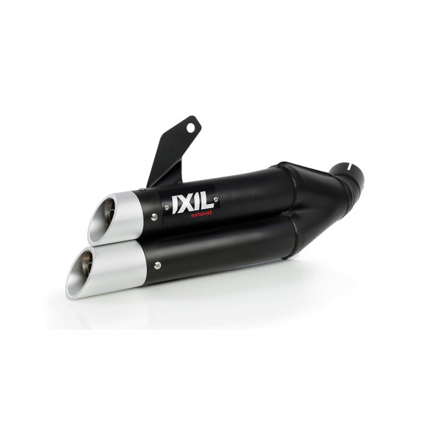 IXIL Hyperlow Endtopf Edelstahl schwarz / Endkappe Aluminium passend für Honda CB 500 / CBR 500