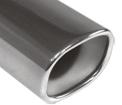 FOX Anschweißendrohr Typ 71 78x75 mm Edelstahl Endrohr mit Absorber